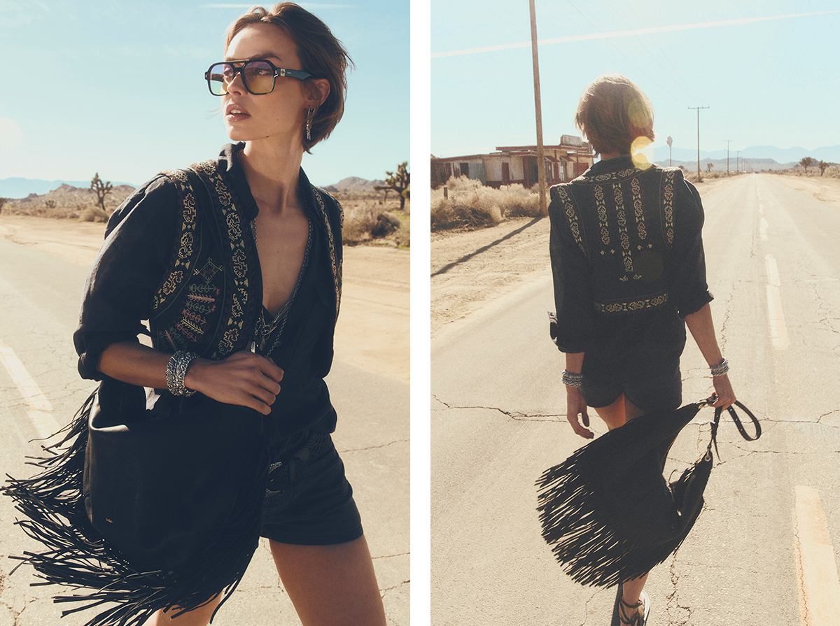 A woman and a dark June bag